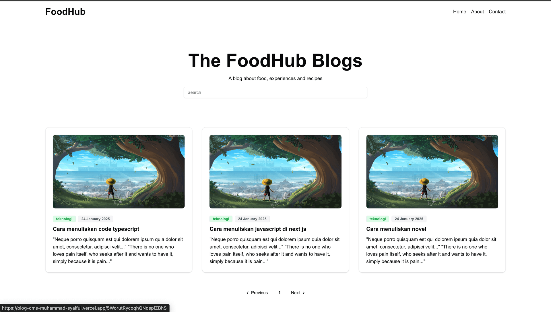 Blog CMS dengan Contentful
